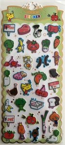 Puffy Epoxy Stickers | Kawaii Food