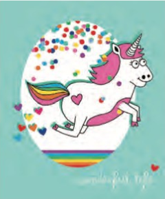 L'Atelier de Papier Aquarupella Postcard | Unicorn