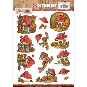 Pushout -Yvonne creations - Autumn Colors- Mushrooms Houses