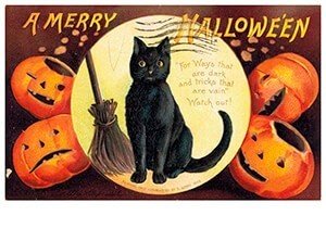 Victorian Halloween Postcard | A.N.B. - A merry halloween