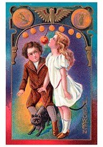 Victorian Halloween Postcard | A.N.B. - Halloween