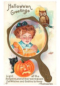 Victorian Halloween Postcard | A.N.B. - Halloween greetings