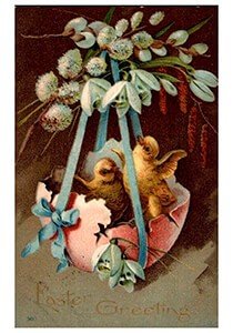 Victorian Postcard | A.N.B. - Easter greeting