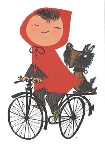Fiep Westendorp Postcards | Meisje op de fiets
