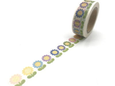 Washi Masking Tape | Coloured Sunflowers