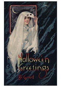 Victorian Halloween Postcard | A.N.B. - Halloween greetings