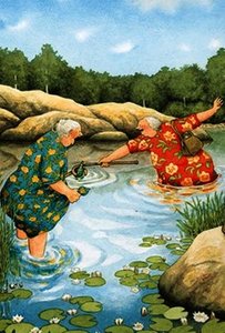 Inge Look Nr. 58 Postcard | Old Ladies Aunties 