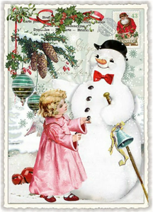 PK 613 Tausendschön Postcard Christmas | Snowman