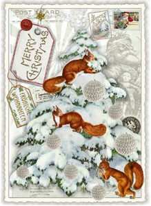Postcard Edition Tausendschoen Christmas | Merry Christmas - Squirrels
