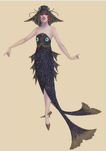 Postcard | Black Fish Costume