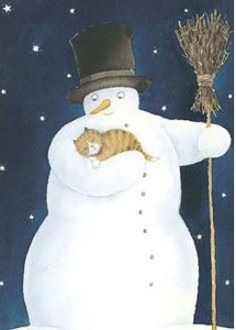 Hjelm Förlag Postcard | snögubben (Snowman)