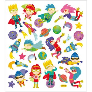Seal Sticker with Gold Foil | Superheros