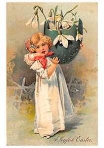 Victorian Postcard | A.N.B. - A joyful easter