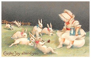 Victorian Postcard | A.N.B. - Easter joy attend you