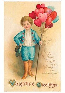 Victorian Valentine Postcard | A.N.B. - Valentine greetings