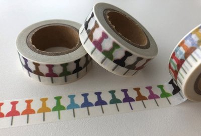 Washi Masking Tape | Rainbow Pushpins