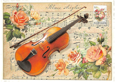 PK 687 Tausendschön Postcard | Geige