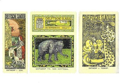 Museum Cards Postcard | Sluitzegels voor de Nederlandse Oliefabrieken Calvé Delft