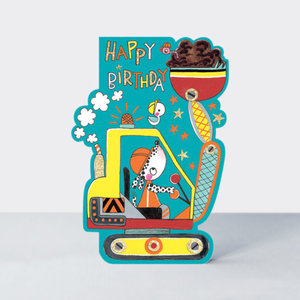 Rachel Ellen Designs Cards - Little Darlings - Happy Birthday Digger
