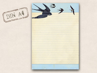 A4 Letter Paper Pad TikiOno | Swallows