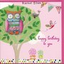 Rachel Ellen Designs - Postcards - Calico - Owl Happy Birthday