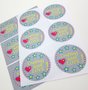 Sealing Stamp Stickers "Crafting With LOVE"