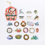 Vintage Sticker Flakes Sack | Christmas Wreaths 
