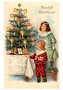 Postcard | Twee meisjes voor de kerstboom (Vroolijk Kerstfeest)