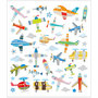 Seal Sticker with Glitter Foil | Airplanes and Helicopters