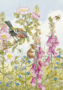 Postcard Molly Brett | Chaffinch Field Mouse, Foxgloves and Bee