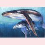 Postcard Loes Botman | Wale with juvenile