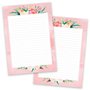A5 Pink Flower Notepad - Double Sided