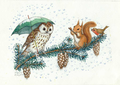 Postcard Molly Brett | Christmas animals