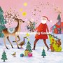 Mila Marquis Postcard Christmas | Santa Claus with deer