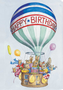 Postcard Audrey Tarrant | Animals With Presents In Balloon Baskets