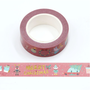 Washi Masking Tape | Cute Pink Merry Christmas Items gold foil