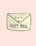5 ROUND Stickers | Happy Mail by Tamara Boon Illustraties