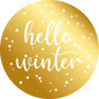 5 Stickers | Hello Winter (Gold Foil)