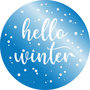 5 Stickers | Hello Winter (Blue Metallic Foil)