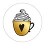 5 Stickers | Hot Cup (Gold Foil)