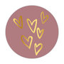 5 Stickers | Hearts (Gold Foil)