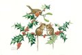 Postcard Molly Brett | Christmas Kissing Mice
