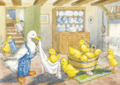Postcard Molly Brett | Ducklings’ Bath Time