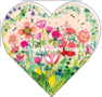 Mila Marquis Heart Shaped Folded Card | Flowers