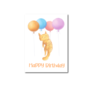 Postcard Craft Only Happy Things | Birthday Cat Orange