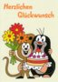 Postcard Krtek - Der kleine Maulwurf - Herzlichen Glückwunsch (the little mole)