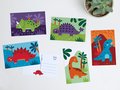 Postcard Set Cute Dinos by Heleen van den Thillart