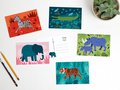 Postcard Set Wild Animals by Heleen van den Thillart