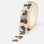 Halloween Washi Masking Tape | Yellow with Black Cats and Pumpkins