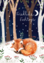 Postcard | Friedliche Festtage (sleeping fox)